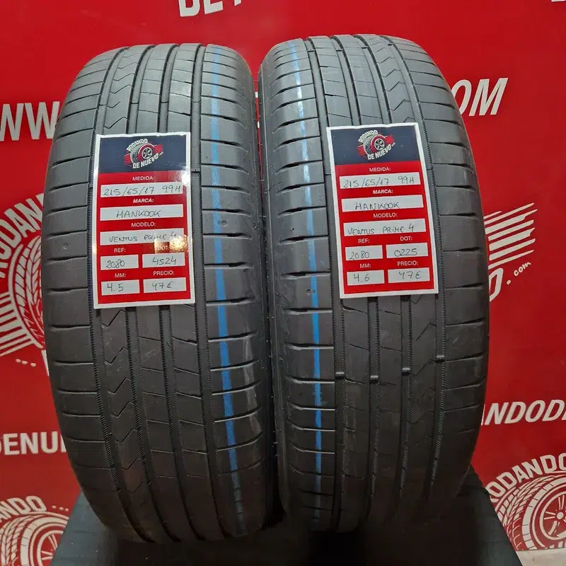 2x 215 65 17 99H Neumáticos Hankook Ventus 4.6/4.5 mm DOT 4524/0225 [R. 2080]