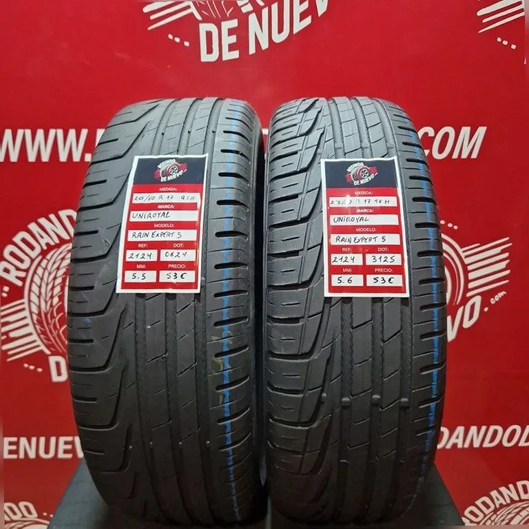 2x 215 60 17 96H UNIROYAL Neumáticos 5.6/5.5 mm DOT 0624/3125 [R. 2124]