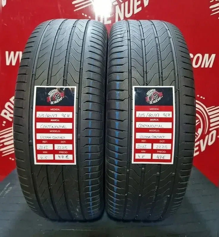 2x 215 60 17 96H NEUMÁTICOS CONTINENTAL 4.5/4.8 mm DOT 2225 [R. 2012]