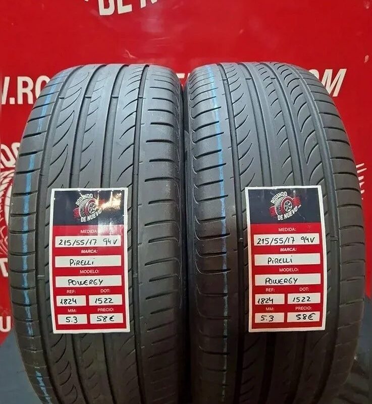2x 215 55 17 94V NEUMÁTICOS PIRELLI 5.3 mm DOT 1522 d[R. 1824]