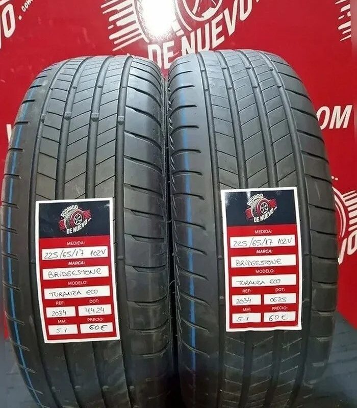 2x 225 65 17 102V Neumáticos Bridgestone 5.1 mm DOT 4424/0625 [R. 2034]