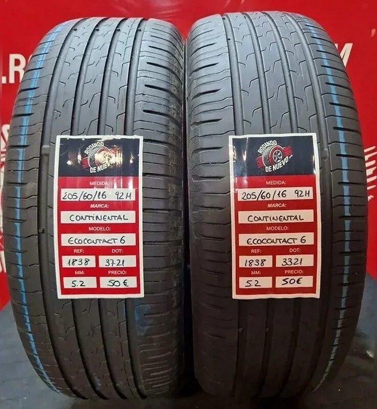 2x 205 60 16 92H NEUMÁTICOS CONTINENTAL 5.2 mm DOT 3721 [R. 1838]