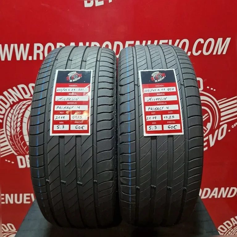 2x 205 45 17 88H MICHELIN Neumáticos 5.3/5.3 mm DOT 0925/1025 [R. 2119]