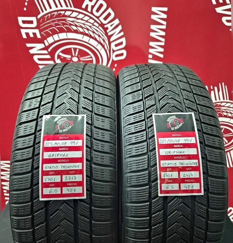2x 225 50 18 99V M+S NEUMÁTICOS GRIPMAX 6/6.5 mm DOT 3717/2417 [R. 1701]