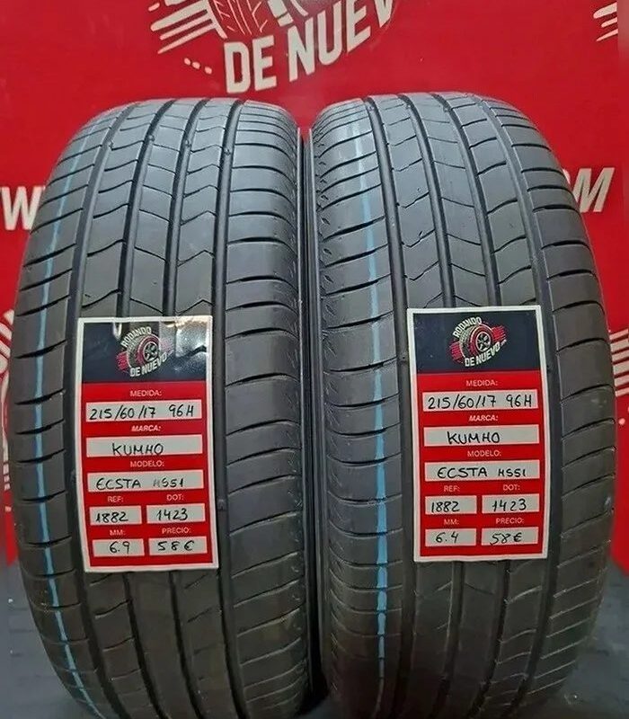 2x 215 60 17 96H Neumáticos Kumho 6.9/6.4 mm DOT 1423 [R. 1882]