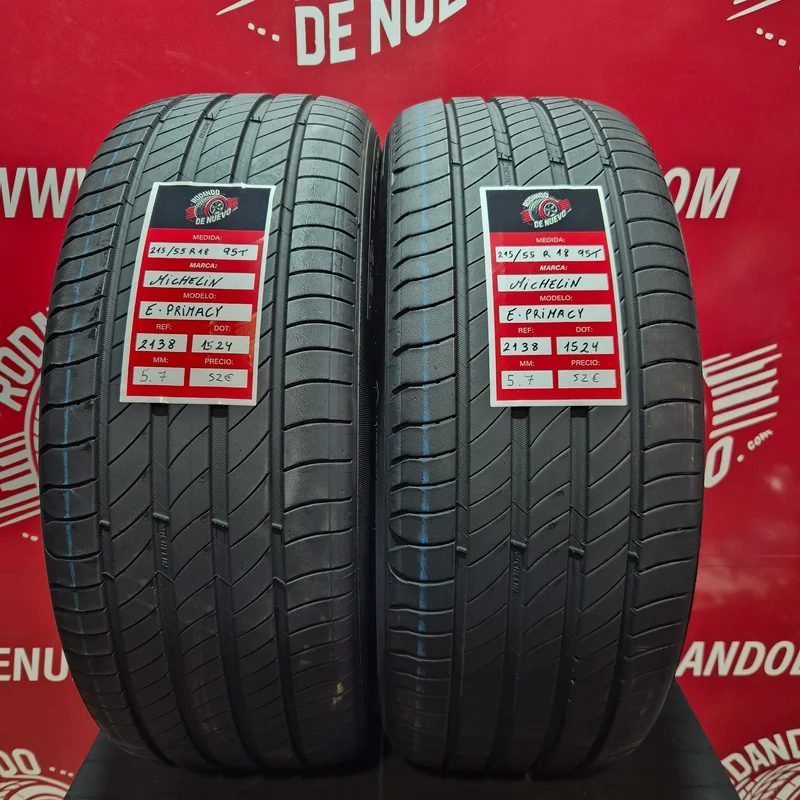 2x 215 55 18 95T Michelin Neumáticos 5.7 mm DOT 1524 [R. 2138]