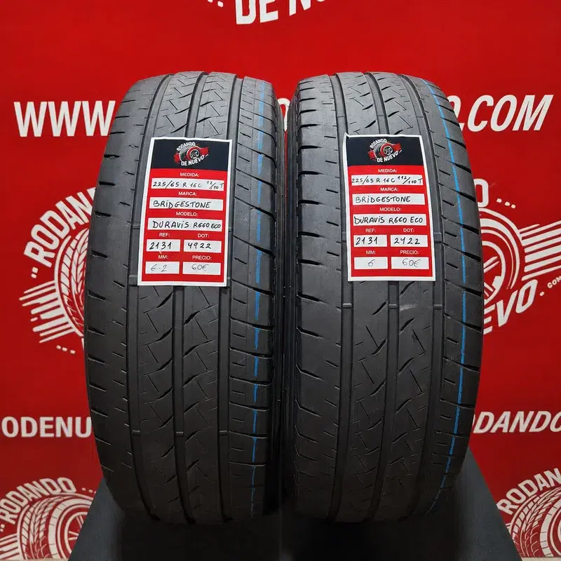 2x 225/65 R16C 112/110T Bridgestone 6.2/6 mm DOT 4922/2422 [R. 2131]