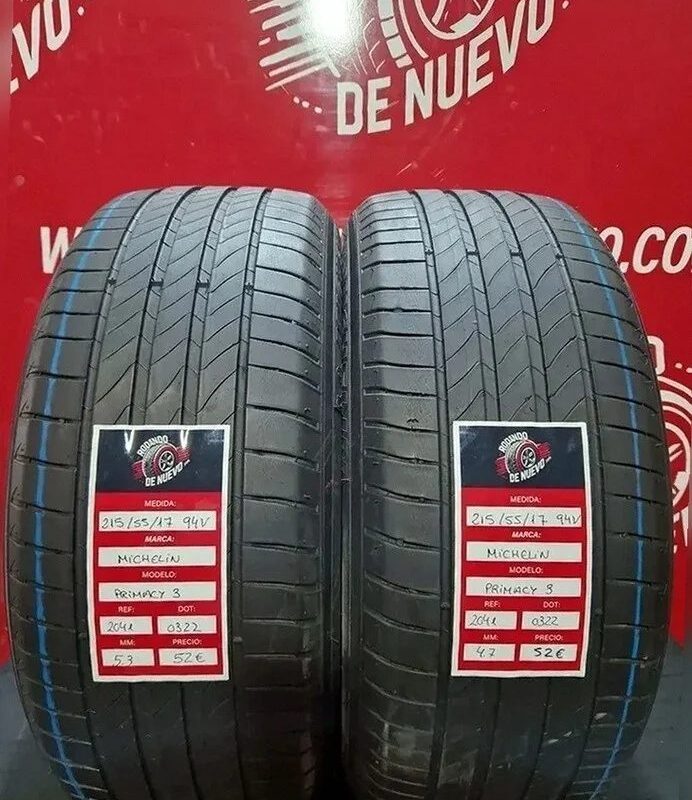 2x 215 55 17 94V MICHELIN OCASION 5.3/4.7 mm DOT 0322 [R. 2041]
