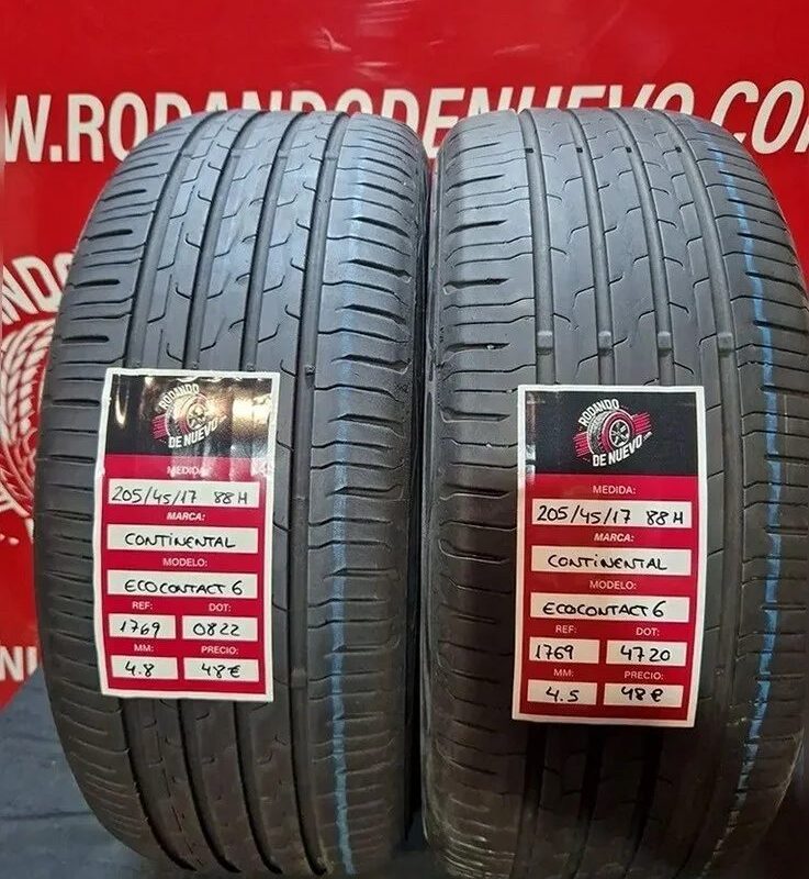 2x 205 45 17 88H CONTINENTAL OCASIÓN 4.8/4.5 mm DOT 0822/ 4720 [R. 1769]