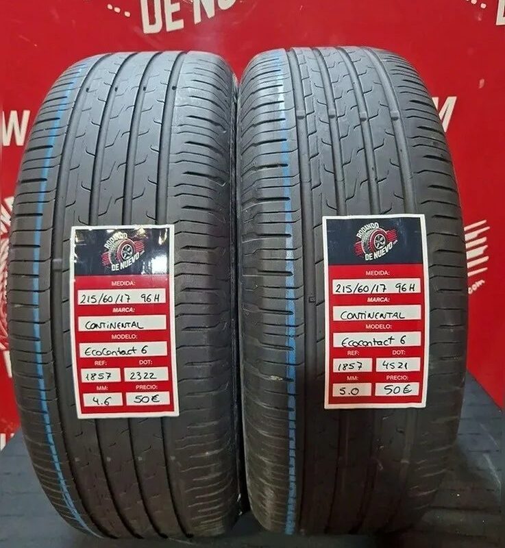 2x 215 60 17 96H Neumáticos Continental 4.6/5 mm DOT 2322/4521 [R. 1857]