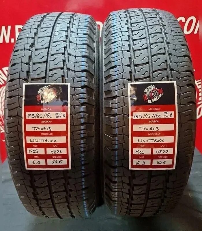 2x 195 65 16C 104/102R Neumáticos TAURUS 6/6.3 mm DOT 0822 [R. 1905]