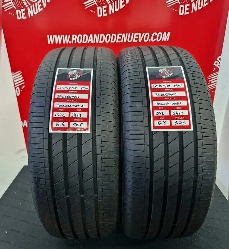 2x 215 45 18 89W NEUMÁTICOS BRIDGESTONE 6.8/6.6 mm DOT 2419 [R. 1542]