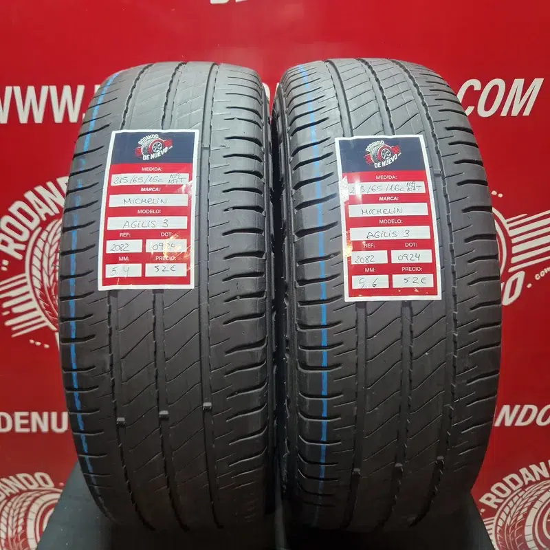 2x 215 65 16 C Neumáticos Michelin Agilis 5.6/5.4 mm DOT 0924 [R. 2082]