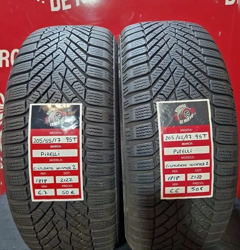 2x 205 55 17 95T M+S NEUMÁTICOS PIRELLI 6.7/6.6 mm DOT 2122 [R. 1818]