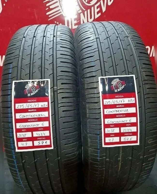 2x 215 65 17 103V Neumáticos CONTINENTAL 4.8 mm DOT 2224/4124 [R. 2038]