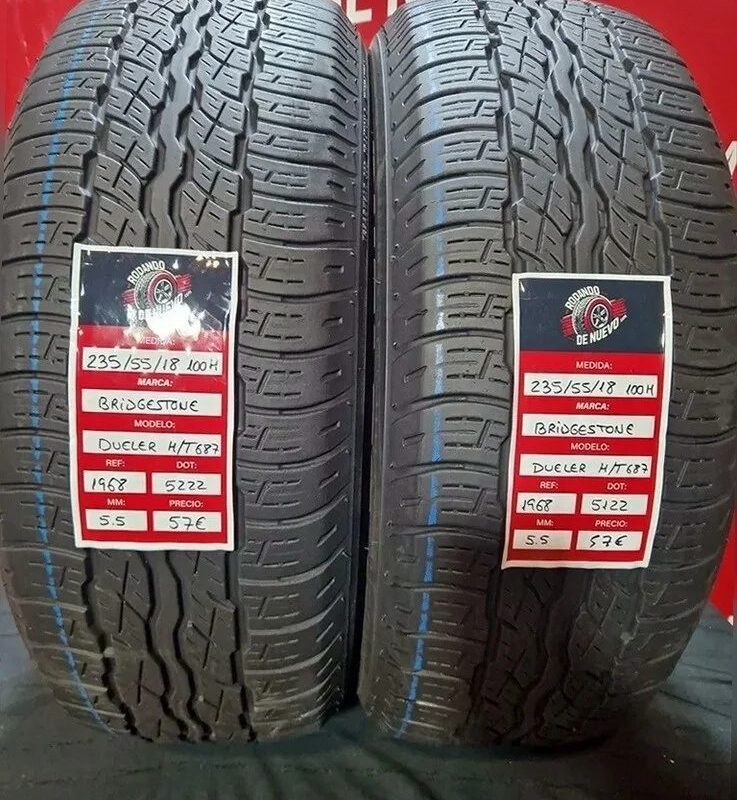 2x 235 55 18 100H BRIDGESTONE NEUMÁTICOS 5.5 mm DOT 5222/5122 [R. 1968]