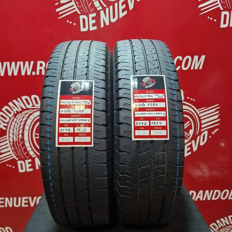 2x 195 75 R16C 110/108R Goodyear 5.5/5.2 mm DOT 1125/0824 [R. 2142]